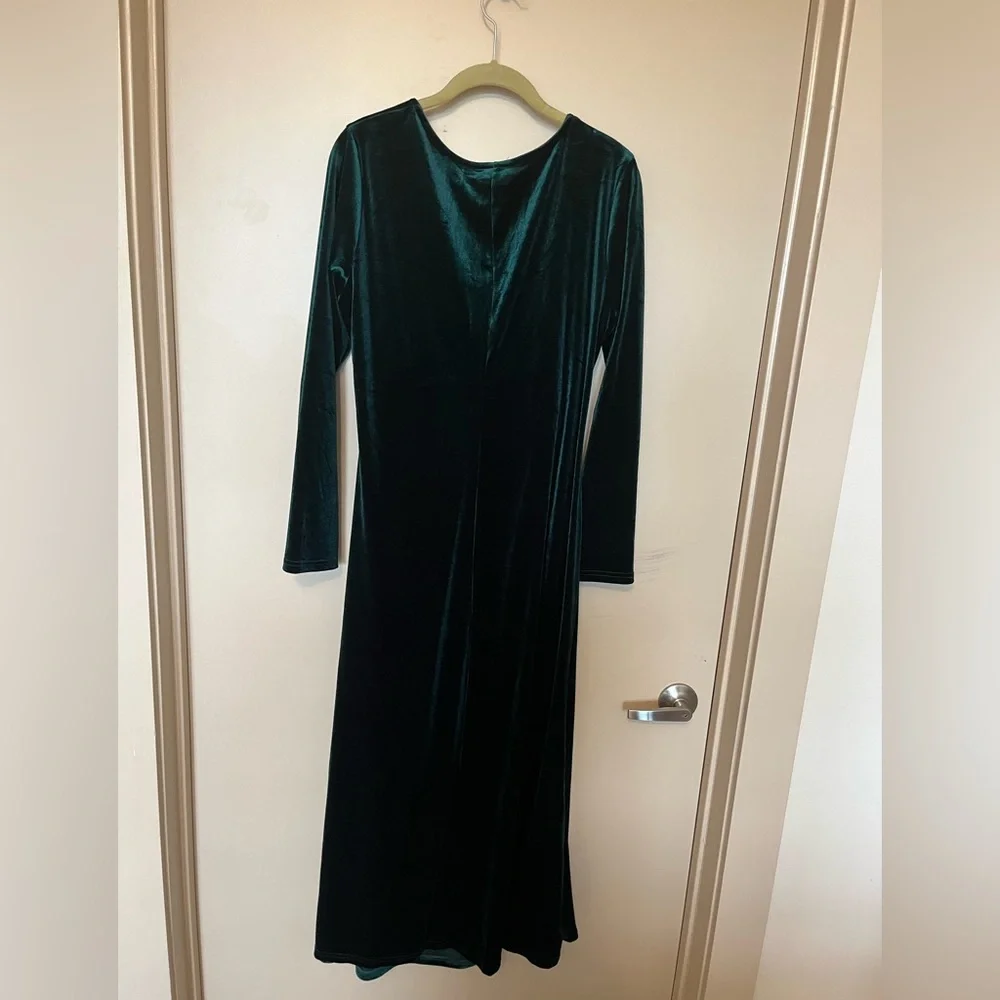 Green Velvet Dress - Picture 5 of 5